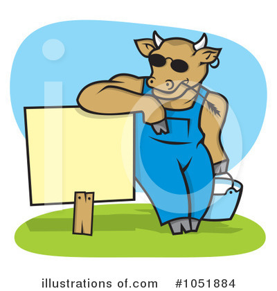 Royalty-Free (RF) Cow Clipart Illustration by Any Vector - Stock Sample #1051884