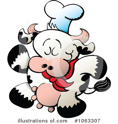 Royalty-Free (RF) Cow Clipart Illustration by Zooco - Stock Sample #1063307