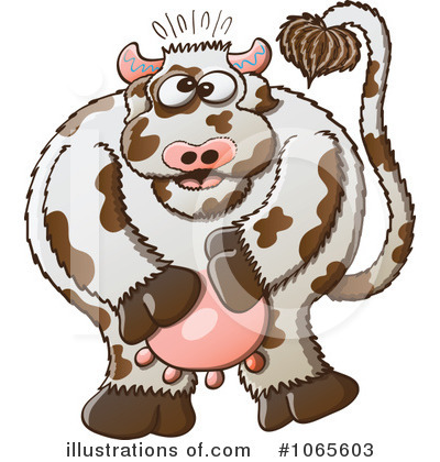 Royalty-Free (RF) Cow Clipart Illustration by Zooco - Stock Sample #1065603
