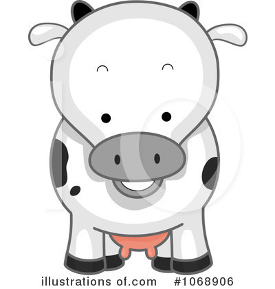 Royalty-Free (RF) Cow Clipart Illustration by BNP Design Studio - Stock Sample #1068906
