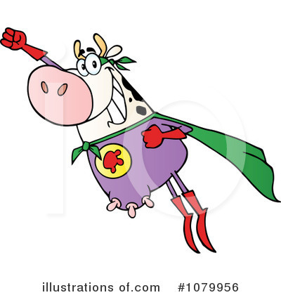 Royalty-Free (RF) Cow Clipart Illustration by Hit Toon - Stock Sample #1079956
