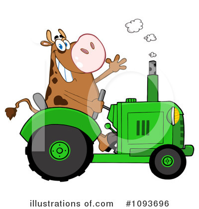 Royalty-Free (RF) Cow Clipart Illustration by Hit Toon - Stock Sample #1093696