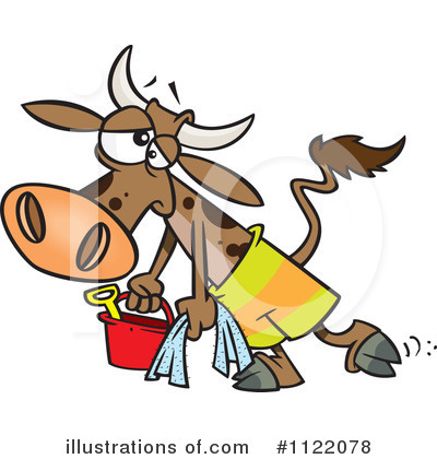 Cows Clipart #1122078 by toonaday
