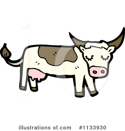 Royalty-Free (RF) Cow Clipart Illustration by lineartestpilot - Stock Sample #1133930