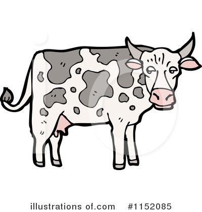Royalty-Free (RF) Cow Clipart Illustration by lineartestpilot - Stock Sample #1152085