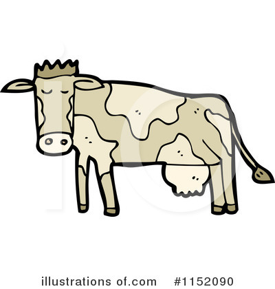 Royalty-Free (RF) Cow Clipart Illustration by lineartestpilot - Stock Sample #1152090