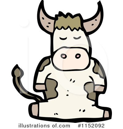 Royalty-Free (RF) Cow Clipart Illustration by lineartestpilot - Stock Sample #1152092