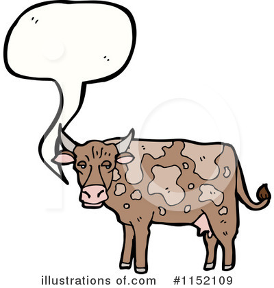 Royalty-Free (RF) Cow Clipart Illustration by lineartestpilot - Stock Sample #1152109