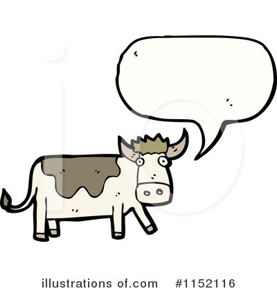 Royalty-Free (RF) Cow Clipart Illustration by lineartestpilot - Stock Sample #1152116