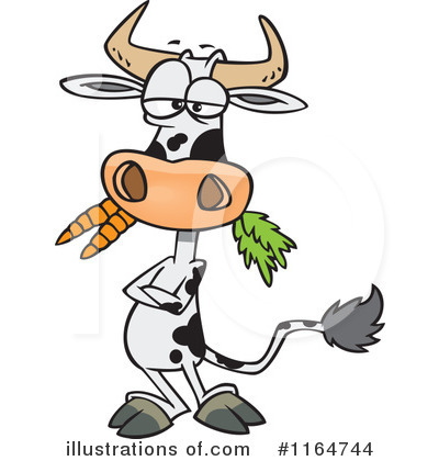 Royalty-Free (RF) Cow Clipart Illustration by toonaday - Stock Sample #1164744