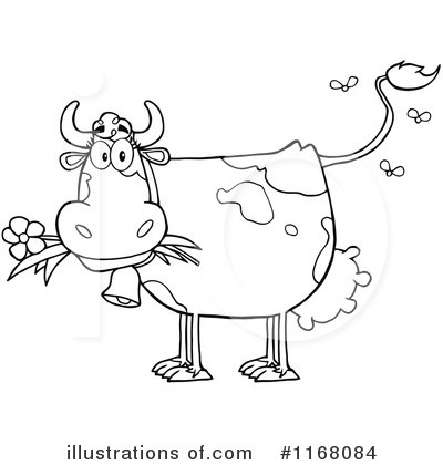 Royalty-Free (RF) Cow Clipart Illustration by Hit Toon - Stock Sample #1168084
