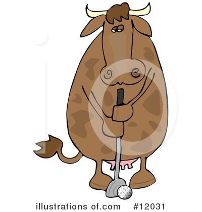 Royalty-Free (RF) Cow Clipart Illustration by djart - Stock Sample #12031
