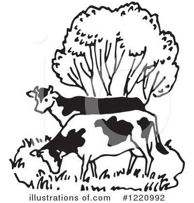Royalty-Free (RF) Cow Clipart Illustration by Picsburg - Stock Sample #1220992