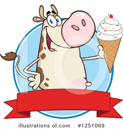 Royalty-Free (RF) Cow Clipart Illustration by Hit Toon - Stock Sample #1251069