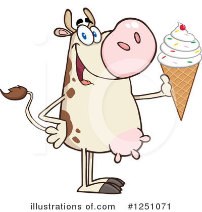 Royalty-Free (RF) Cow Clipart Illustration by Hit Toon - Stock Sample #1251071