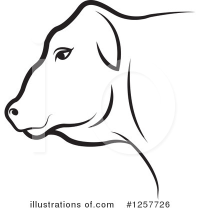 Royalty-Free (RF) Cow Clipart Illustration by Lal Perera - Stock Sample #1257726