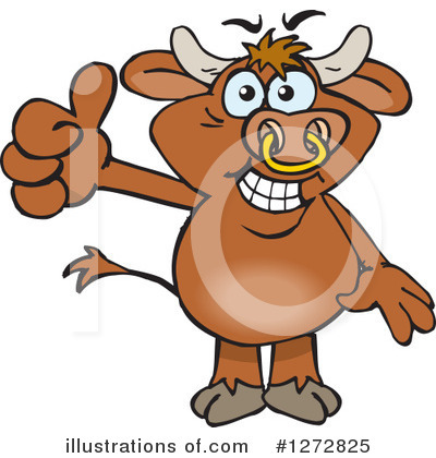 Royalty-Free (RF) Cow Clipart Illustration by Dennis Holmes Designs - Stock Sample #1272825