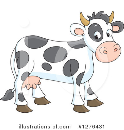 Royalty-Free (RF) Cow Clipart Illustration by Alex Bannykh - Stock Sample #1276431