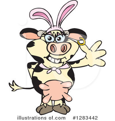Royalty-Free (RF) Cow Clipart Illustration by Dennis Holmes Designs - Stock Sample #1283442