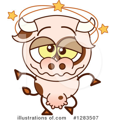 Royalty-Free (RF) Cow Clipart Illustration by Zooco - Stock Sample #1283507