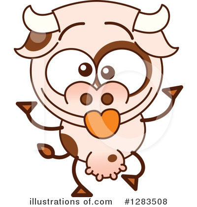 Royalty-Free (RF) Cow Clipart Illustration by Zooco - Stock Sample #1283508