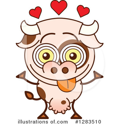 Royalty-Free (RF) Cow Clipart Illustration by Zooco - Stock Sample #1283510