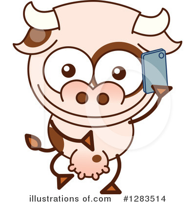 Royalty-Free (RF) Cow Clipart Illustration by Zooco - Stock Sample #1283514