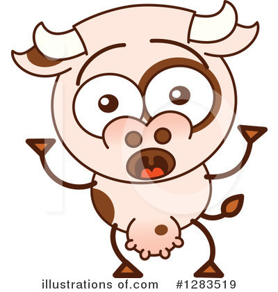 Royalty-Free (RF) Cow Clipart Illustration by Zooco - Stock Sample #1283519