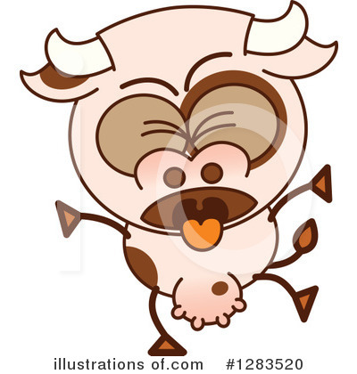 Royalty-Free (RF) Cow Clipart Illustration by Zooco - Stock Sample #1283520
