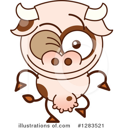 Royalty-Free (RF) Cow Clipart Illustration by Zooco - Stock Sample #1283521