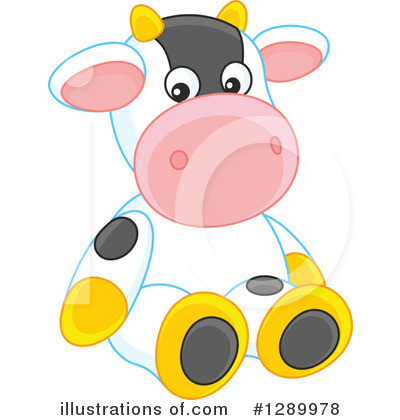 Royalty-Free (RF) Cow Clipart Illustration by Alex Bannykh - Stock Sample #1289978