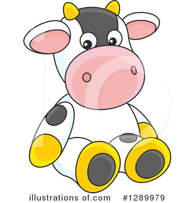 Royalty-Free (RF) Cow Clipart Illustration by Alex Bannykh - Stock Sample #1289979