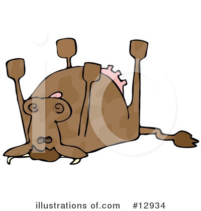 Royalty-Free (RF) Cow Clipart Illustration by djart - Stock Sample #12934