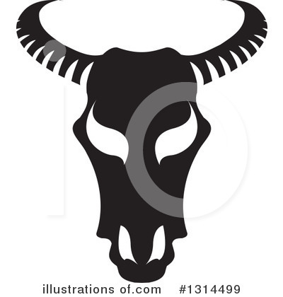 Cow Skull Clipart #1314499 by Lal Perera