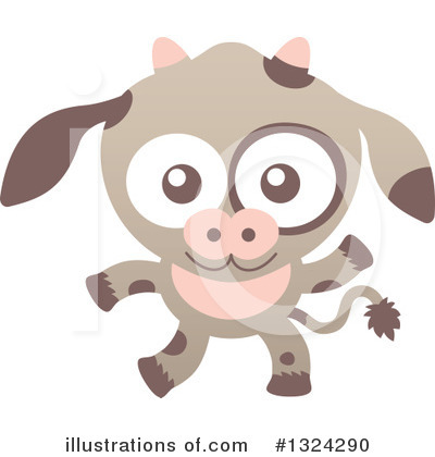 Royalty-Free (RF) Cow Clipart Illustration by Zooco - Stock Sample #1324290