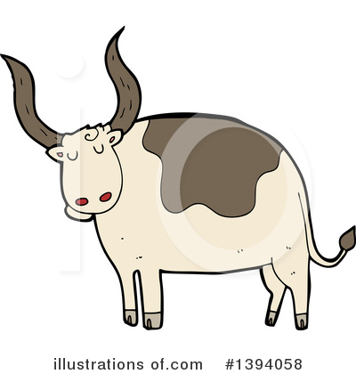 Royalty-Free (RF) Cow Clipart Illustration by lineartestpilot - Stock Sample #1394058