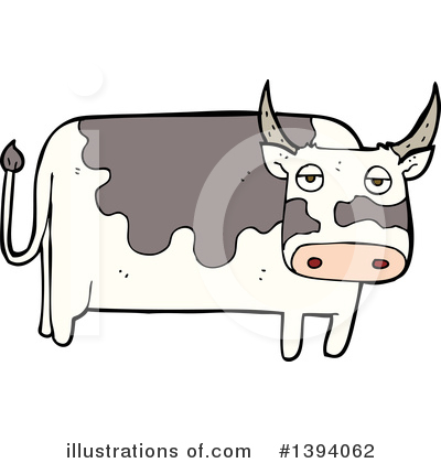 Royalty-Free (RF) Cow Clipart Illustration by lineartestpilot - Stock Sample #1394062