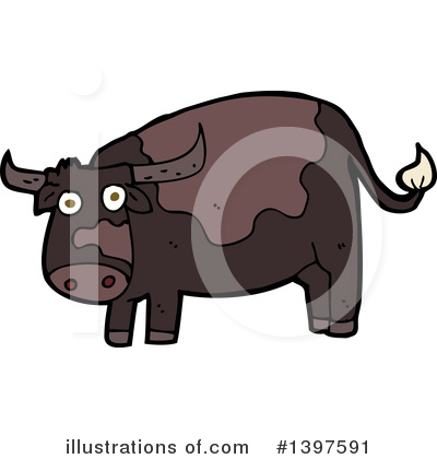 Royalty-Free (RF) Cow Clipart Illustration by lineartestpilot - Stock Sample #1397591