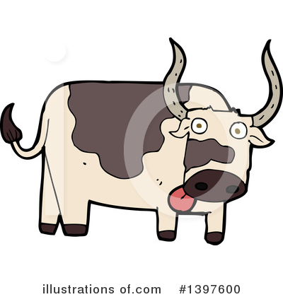 Royalty-Free (RF) Cow Clipart Illustration by lineartestpilot - Stock Sample #1397600