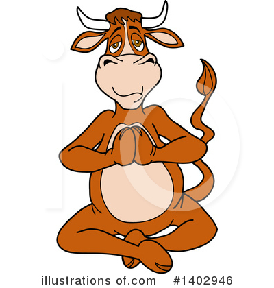 Meditating Clipart #1402946 by LaffToon