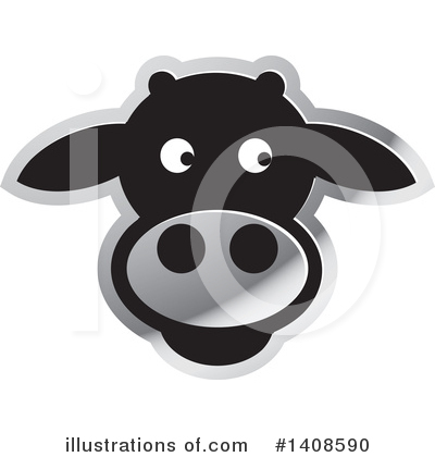 Royalty-Free (RF) Cow Clipart Illustration by Lal Perera - Stock Sample #1408590