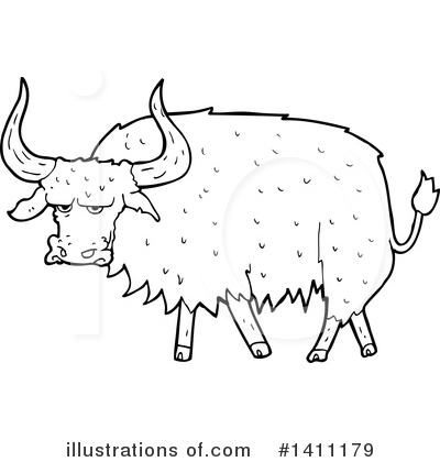 Royalty-Free (RF) Cow Clipart Illustration by lineartestpilot - Stock Sample #1411179