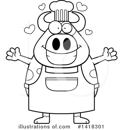 Royalty-Free (RF) Cow Clipart Illustration by Cory Thoman - Stock Sample #1418301