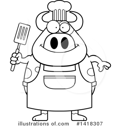 Royalty-Free (RF) Cow Clipart Illustration by Cory Thoman - Stock Sample #1418307