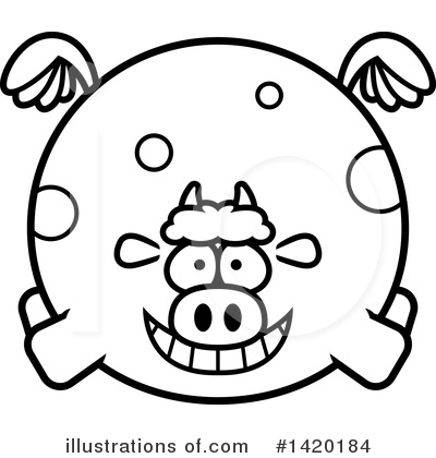 Royalty-Free (RF) Cow Clipart Illustration by Cory Thoman - Stock Sample #1420184