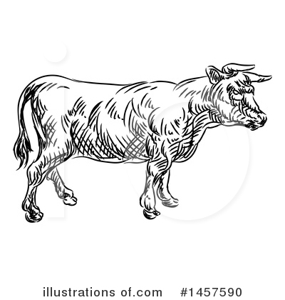 Royalty-Free (RF) Cow Clipart Illustration by AtStockIllustration - Stock Sample #1457590