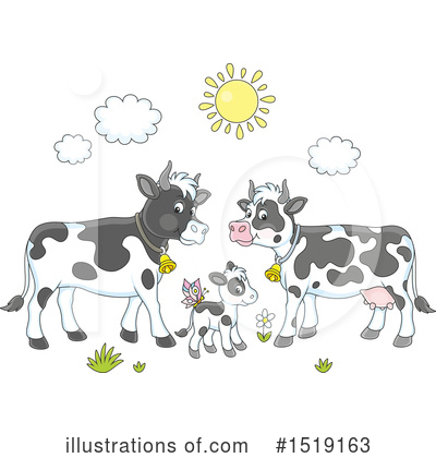 Royalty-Free (RF) Cow Clipart Illustration by Alex Bannykh - Stock Sample #1519163