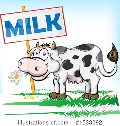 Royalty-Free (RF) Cow Clipart Illustration by Domenico Condello - Stock Sample #1533092