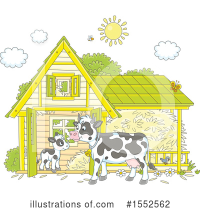 Royalty-Free (RF) Cow Clipart Illustration by Alex Bannykh - Stock Sample #1552562