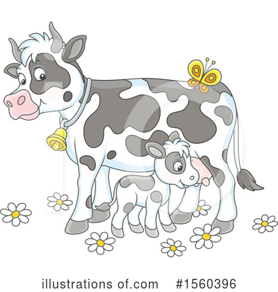 Royalty-Free (RF) Cow Clipart Illustration by Alex Bannykh - Stock Sample #1560396